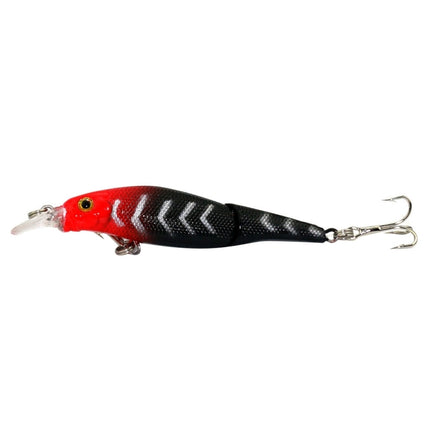 HENGJIA JM010-X 6# 8.8cm 7.4g 2-section Plastic Hard Baits Artificial Fishing Lures with Treble Hook, Random Color Delivery-garmade.com