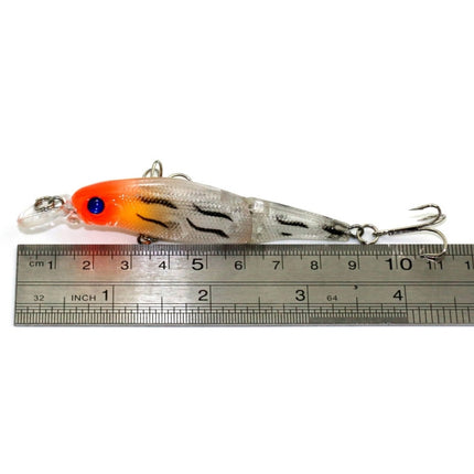HENGJIA JM010-X 6# 8.8cm 7.4g 2-section Plastic Hard Baits Artificial Fishing Lures with Treble Hook, Random Color Delivery-garmade.com