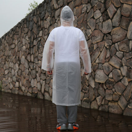 Long Sleeve Cuff Windproof Upgrade Version of One-piece Environmental Protection Transparent Raincoat Average Size-garmade.com