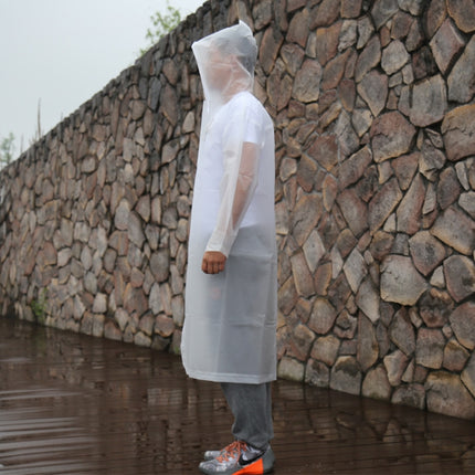 Long Sleeve Cuff Windproof Upgrade Version of One-piece Environmental Protection Transparent Raincoat Average Size-garmade.com