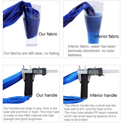 6 Handles Bodybuilding Handstand Inelasticity Aerial Yoga Hammock(Sapphire Blue)-garmade.com