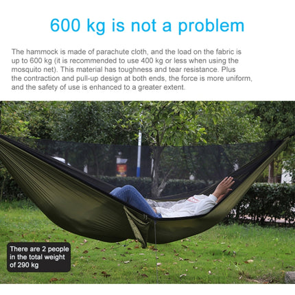 Portable Outdoor Parachute Hammock with Mosquito Nets (Pink Blue)-garmade.com