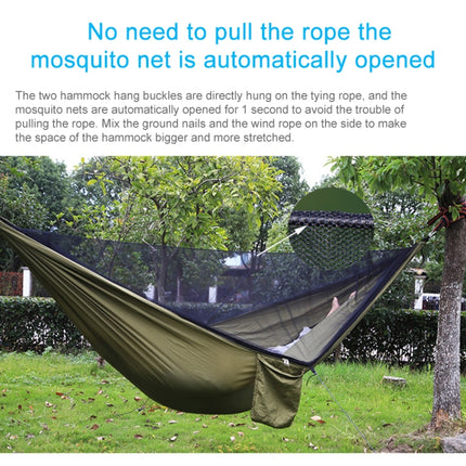 Portable Outdoor Parachute Hammock with Mosquito Nets (Blue)-garmade.com