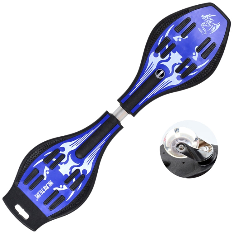 Fashion Vulcan Pattern Two-wheeled Skateboard Luminous Flash Wheel Vitality Board(Blue)-garmade.com