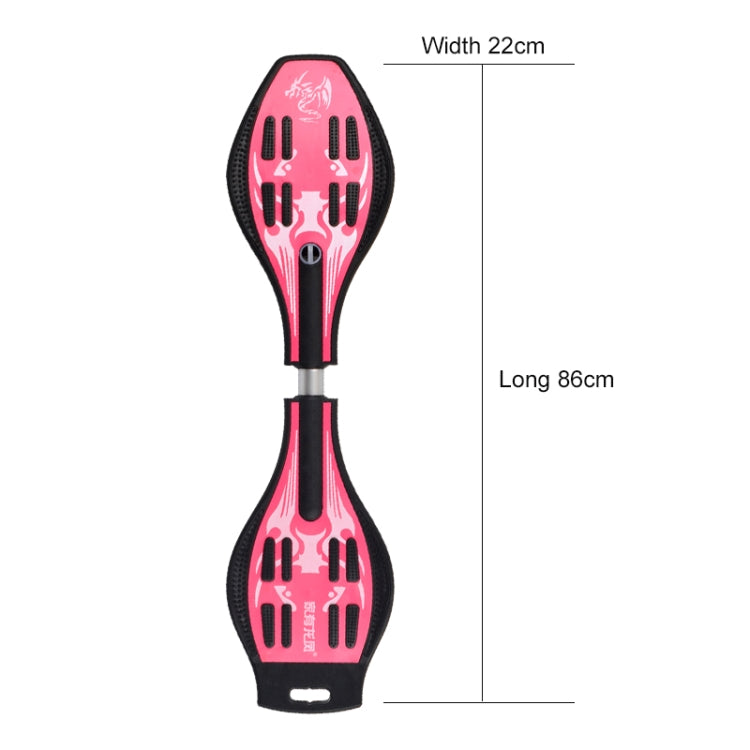 Fashion Vulcan Pattern Two-wheeled Skateboard Luminous Flash Wheel Vitality Board(Blue)-garmade.com