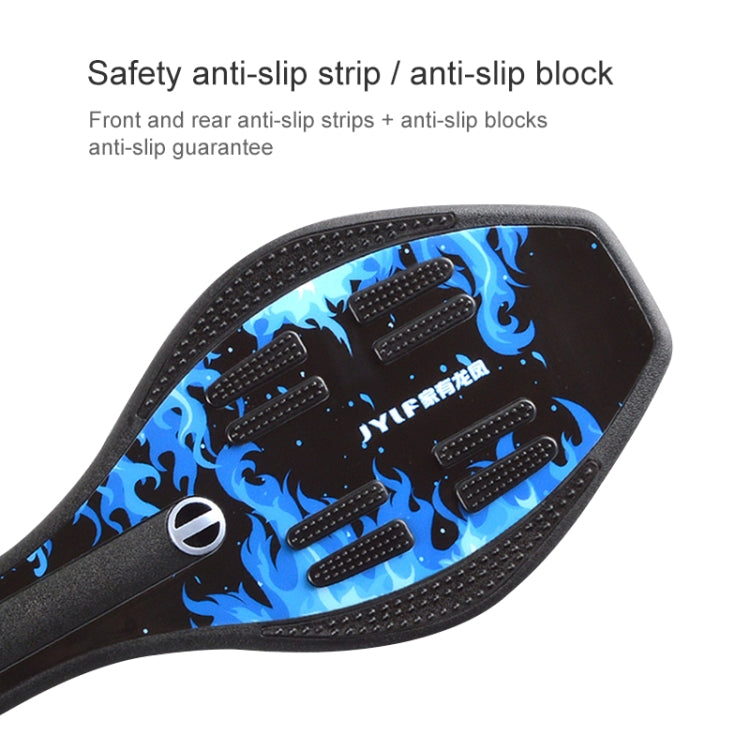 Fashion Vulcan Pattern Two-wheeled Skateboard Luminous Flash Wheel Vitality Board(Blue)-garmade.com