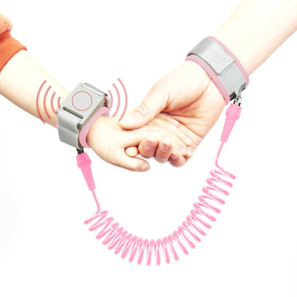 Happywalk Kids Safety Anti Lost Wrist Link Traction Rope with Induction Lock, Length: 2m(Pink)-garmade.com