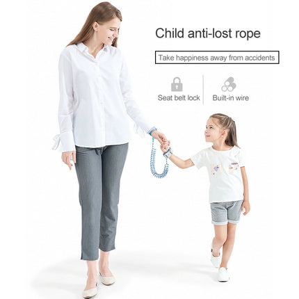 Happywalk Kids Safety Anti Lost Wrist Link Traction Rope with Induction Lock, Length: 2m(Red)-garmade.com