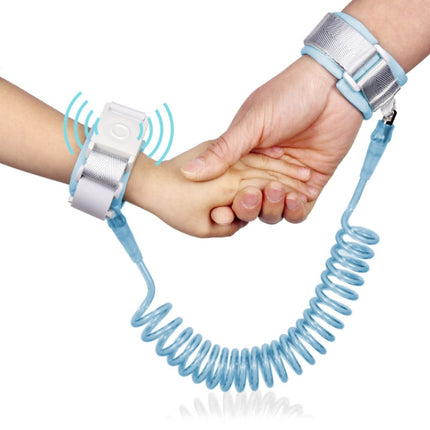 Happywalk Kids Safety Anti Lost Wrist Link Traction Rope with Induction Lock, Length: 2m(Baby Blue)-garmade.com