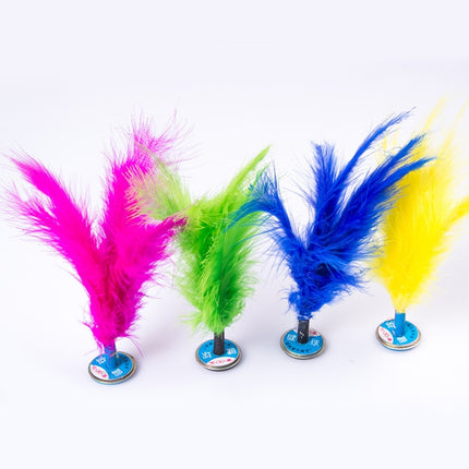 5 PCS Turkey Feather Kick Shuttlecock Foot Exercise Toy, Random Color Delivery-garmade.com