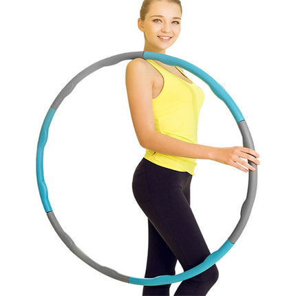 0.7kg 6-Section Fitness Removable Sponge Foam Fitness Circle for Adult(Blue)-garmade.com