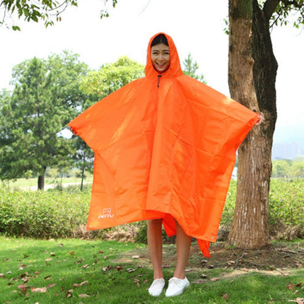 3 in 1 Aotu AT6927 Multifunctional Outdoor Camp Riding Raincoat Picnic Blanket, Size: 217x143cm(Orange)-garmade.com