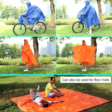 3 in 1 Aotu AT6927 Multifunctional Outdoor Camp Riding Raincoat Picnic Blanket, Size: 217x143cm(Orange)-garmade.com