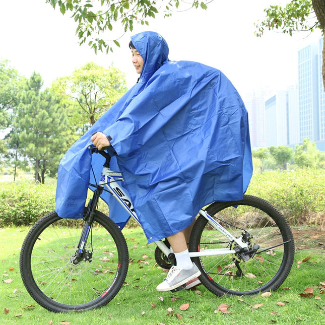 3 in 1 Aotu AT6927 Multifunctional Outdoor Camp Riding Raincoat Picnic Blanket, Size: 217x143cm(Blue)-garmade.com