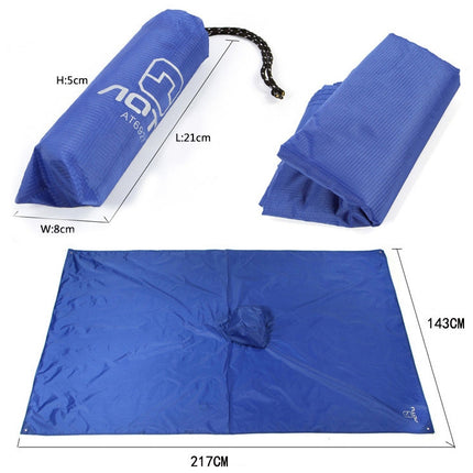 3 in 1 Aotu AT6927 Multifunctional Outdoor Camp Riding Raincoat Picnic Blanket, Size: 217x143cm(Blue)-garmade.com