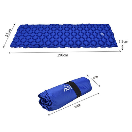 Aotu AT6241 Outdoor Camping Inflatable Cushion TPU Air Mattress, Size: 190x57x5.5cm(Blue)-garmade.com
