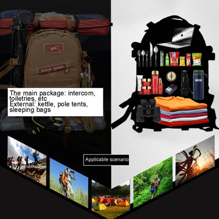 INDEPMAN DL-B001 Fashion Camouflage Style Men Oxford Cloth Backpack Shoulders Bag 40L Outdoors Hiking Camping Travelling Bag 3D Package with Expanded MOLLE & Magic Sticker & Adjustable Shoulder Strap, Size: 51 x 42 x 22 cm(Black)-garmade.com