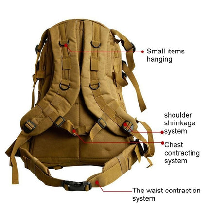 INDEPMAN DL-B001 Fashion Camouflage Style Men Oxford Cloth Backpack Shoulders Bag 40L Outdoors Hiking Camping Travelling Bag 3D Package with Expanded MOLLE & Magic Sticker & Adjustable Shoulder Strap, Size: 51 x 42 x 22 cm-garmade.com