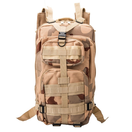 INDEPMAN DL-B002A Fashion Camouflage Style Men Oxford Cloth Backpack Shoulders Bag 25L Outdoors Hiking Camping Travelling Bag 3P Package with Expanded MOLLE & IND Shoulder Pad & Adjustable Shoulder Strap, Size: 43 x 26 x 23 cm-garmade.com