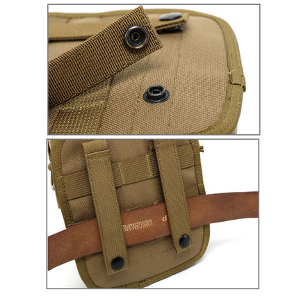 INDEPMAN DL-B020 Fashion Army Style Oxford Cloth Package Crossbody Bag Shoulder Sling Bag Hand Bag Messenger Bag, Size: 17 x 15 x 8 cm(Khaki)-garmade.com