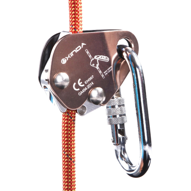 XINDA EN567 Outdoor Rock Climbing Aerial Work Anti-fall Rope Gripper for 8-13mm Diameter Rope-garmade.com