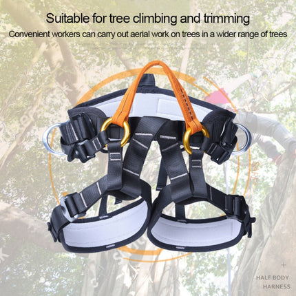 XINDA XDA9519 Outdoor Polyester High-strength Wire Downhill Seat Belt for Climbing Trees(Orange)-garmade.com