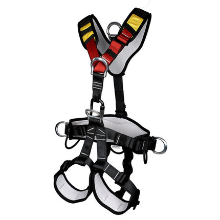 XINDA XDA9516 Outdoor Rock Climbing Polyester High-strength Wire Adjustable Downhill Whole Body Safety Belt-garmade.com