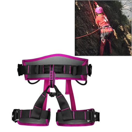 XINDA XDA9516 Outdoor Rock Climbing Polyester High-strength Wire Adjustable Downhill Whole Body Safety Belt(Red)-garmade.com