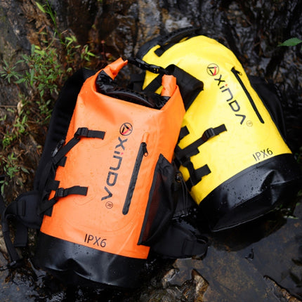 XINDA H-BAG03 30L Outdoor Waterproof Upstream Storage Shoulder Mountaineering Bag(Black)-garmade.com
