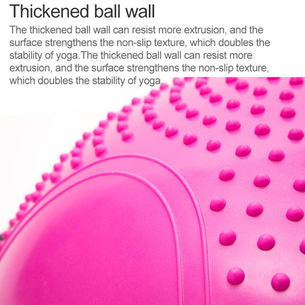 Explosion-proof Yoga Ball Sport Fitness Ball Balance Ball with Massage Point, Diameter: 60cm(Pink)-garmade.com