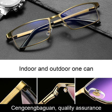 Dual-purpose Photochromic Presbyopic Glasses, +2.00D(Gold)-garmade.com