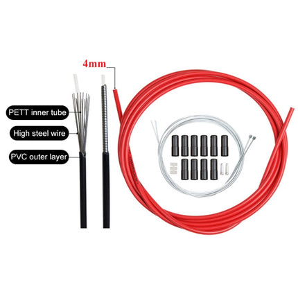Universal Bicycle Variable Speed Cable Tube Set(Red)-garmade.com