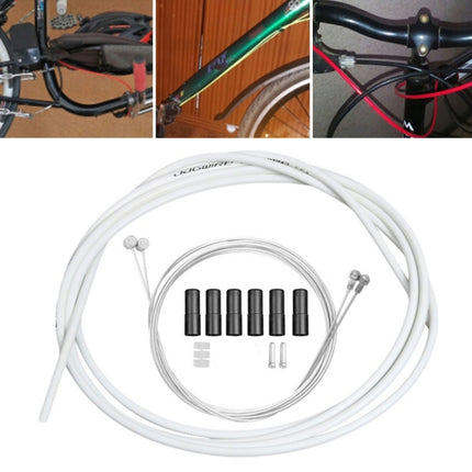 Universal Bicycle Variable Speed Cable Tube Set(White)-garmade.com