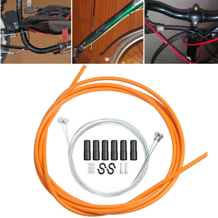 Universal Bicycle Brake Cable Tube Set(Orange)-garmade.com
