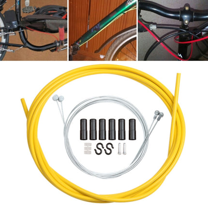 Universal Bicycle Brake Cable Tube Set(Yellow)-garmade.com