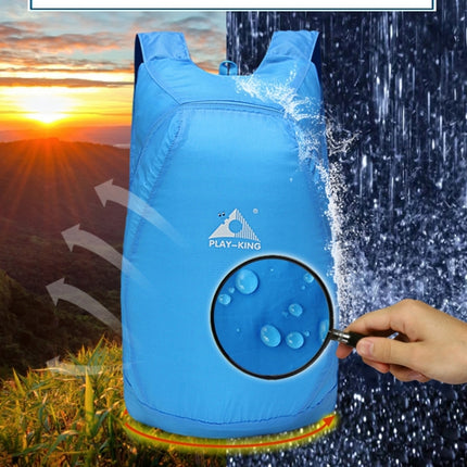 1328 20L Outdoor Climbing Portable Foldable Anti-splash Bag Ultralight Backpack, Max Load: 15kg (Blue)-garmade.com