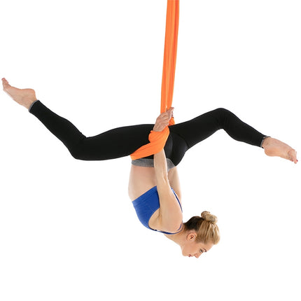 Household Handstand Elastic Stretching Rope Aerial Yoga Hammock Set(Orange)-garmade.com