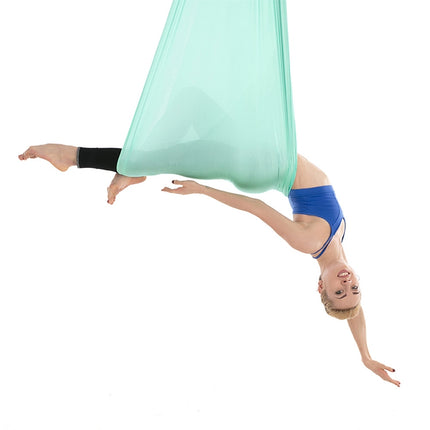 Household Handstand Elastic Stretching Rope Aerial Yoga Hammock Set(Green Light)-garmade.com