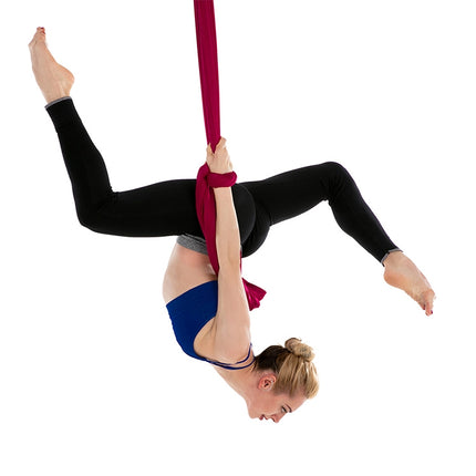 Household Handstand Elastic Stretching Rope Aerial Yoga Hammock Set(Wine Red)-garmade.com