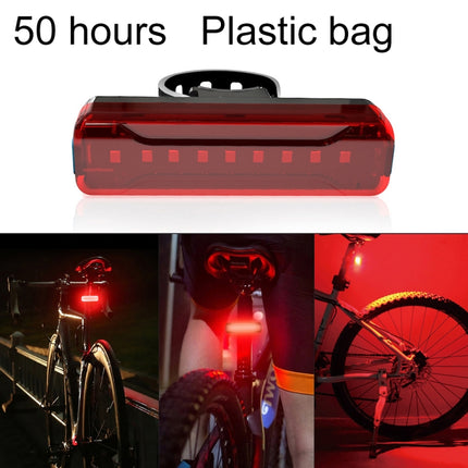A02 Bicycle Taillight Bicycle Riding Motorcycle Electric Car LED Mountain Bike USB Charging Safety Warning Light (50 Hours, Plastic Bag)-garmade.com