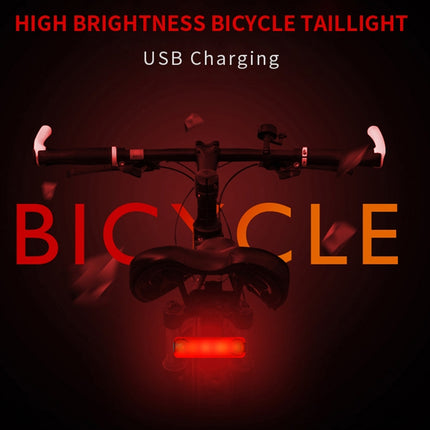 A02 Bicycle Taillight Bicycle Riding Motorcycle Electric Car LED Mountain Bike USB Charging Safety Warning Light (6 Hours, Plastic Bag)-garmade.com