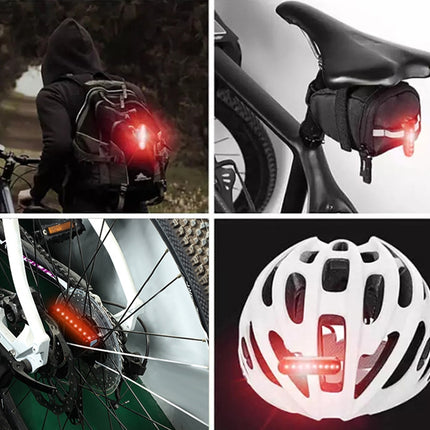 A02 Bicycle Taillight Bicycle Riding Motorcycle Electric Car LED Mountain Bike USB Charging Safety Warning Light (6 Hours, Color Box)-garmade.com