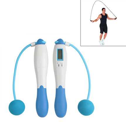 Digital Professional Counting Jump Rope Sports Ball Counter Skipping Rope (Blue)-garmade.com