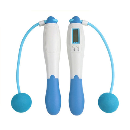 Digital Professional Counting Jump Rope Sports Ball Counter Skipping Rope (Blue)-garmade.com