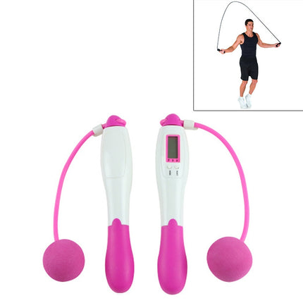 Digital Professional Counting Jump Rope Sports Ball Counter Skipping Rope(Pink)-garmade.com