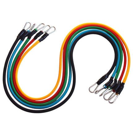 Portable Latex Chest Expander Pull Rope Crossfit Muscle Training Resistance Cable Rope Trainer Set Fitness Resistance Bands, Rope Length: 1m, Random Color Delivery-garmade.com