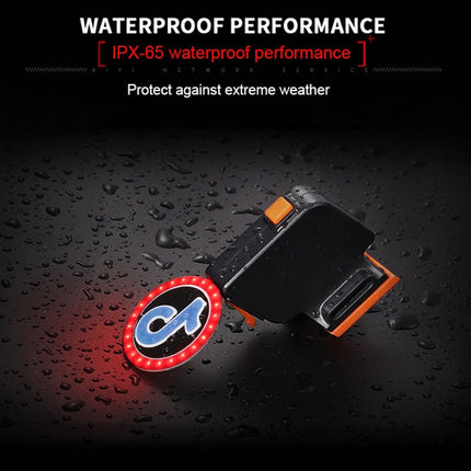 USB Charging Red Blue Color Riding Light Rear Lamp Safety Warning Light (Capricorn Style)-garmade.com