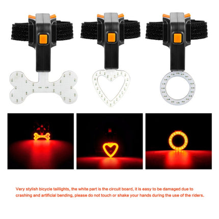 USB Charging Red Blue Color Riding Light Rear Lamp Safety Warning Light (Leo Style)-garmade.com