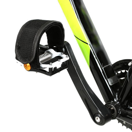 2 PCS Bicycle Pedals Bands Feet Set With Anti-slip Straps Beam Foot(Black)-garmade.com