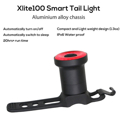XLITE100- ETA100 IPX-6 Detachable USB Rechargeable Intelligent Sensor Brake Taillight Sit Pole Model-garmade.com